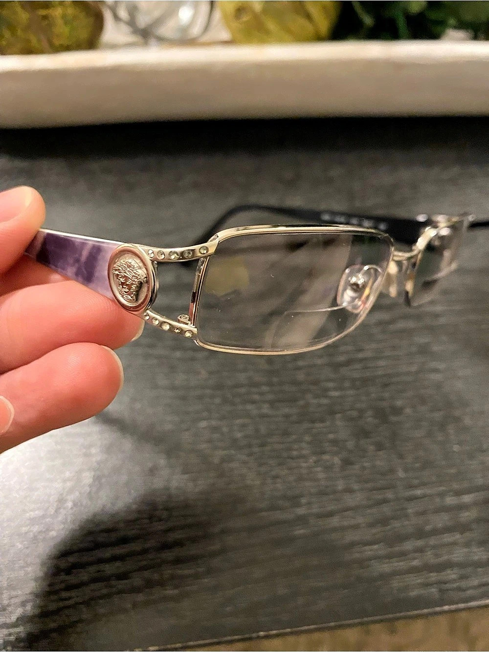 Versace Medusa Purple Silver Glasses